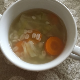 野菜と押し麦のスープ